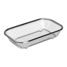 Сито-корзина для мытья овощей и фруктов 24х15х5 см дуршлаг из нержавеющей стали HP-19-23-S