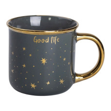 Чашка фарфоровая с золотым ободком и позолоченной ручкой 320 (мл) Good life Зеленая RX-N231506GR Чашка фарфоровая с золотым ободком и позолоченной ручкой 320 (мл) Good life Зеленая RX-N231506GR