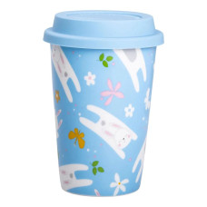 фарфоровый стакан с силиконовой крышкой и отверстием для трубочки 420 мл Голубой RX-N240546BL фарфоровый стакан с силиконовой крышкой и отверстием для трубочки 420 мл Голубой RX-N240546BL