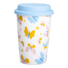 фарфоровый стакан с силиконовой крышкой и отверстием для трубочки 420 мл Белый RX-N240546W фарфоровый стакан с силиконовой крышкой и отверстием для трубочки 420 мл Белый RX-N240546W