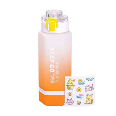 Пляшка для води Keep Going 650 мл з наклейками біла (LG-2394098915) Пляшка для води Keep Going 650 мл з наклейками біла (LG-2394098915)