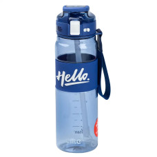 Пляшка для води 860 мл тритан з ремінцем і ручкою Синя HP17303BL (LG-2183918520)