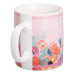 Кружка фарфоровая с цветочным принтом 400 (мл) для чая и кофе Розовая RX-N240139P