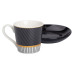 фарфоровая чашка с черным блюдцем 200 мл RX-N24708BW