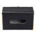 Салфетница из эко кожи 21.5х13х9 см органайзер для кафе и ресторанов Черный HP-3-203B