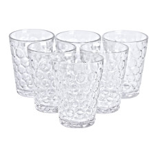 Набор стеклянных  стаканов 6 шт 400 мл для лимонадов, сока, воды, коктейлей HP-YH-9