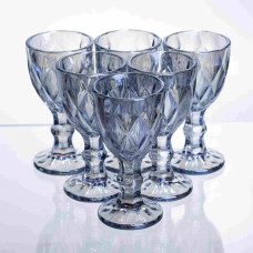 Набір чарок Diamond Blue 6 штук по 40 мл HP-19-278 прозорий чарка для міцних напоїв коктейлів шотів (LG-HP-19-278)