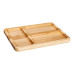 Дошка для подачі дерев'яна 30×20 см прямокутна на 3 секції, ясен (LG-T31W200)