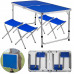 Стол для пикника раскладной Folding Table с стульями Синий