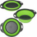 Дуршлаг силиконовый складной 2 шт в комплекте Collapsible filter Baskets (большой + маленький) Зеленый