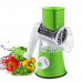 Овощерезка ручная для дома механическая кухонная для овощей Tabletop Drum Grater Kitchen Master Зеленая