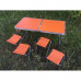 Стол для пикника раскладной Folding Table с стульями Оранжевый