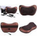 Массажная Подушка MASSAGE PILLOW QY-8028-2 (по 2 роликов) с подогревом для шеи и спины, универсальная, Коричневая