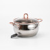 Набір каструль з нержавіючої сталі 3 штуки 6,1/2,6/3,6 л, хром HP33525W (LG-HP33525W)