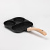 Сковорода квадратна порційна на 3 секції з антипригарним покриттям чорна HP39571B (LG-HP39571B)