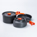 Набір туристичного посуду в сумці для походу та кемпінгу: каструля, сковорода, чайник HP39577C (LG-HP39577C)