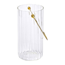 Декоративна скляна ваза для квітів із ручкою 19,5 см. (LG-2350684507) Декоративна скляна ваза для квітів із ручкою 19,5 см. (LG-2350684507)