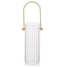 Декоративна скляна ваза для квітів із ручкою 24.5 см (LG-2350684508) Декоративна скляна ваза для квітів із ручкою 24.5 см (LG-2350684508)