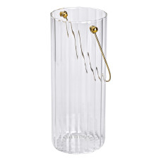 Декоративна скляна ваза для квітів з ручкою 29 см HP-1726 (LG-2350684509) Декоративна скляна ваза для квітів з ручкою 29 см HP-1726 (LG-2350684509)