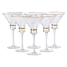 Набір із шести бокалів для мартіні об'ємом 300 мл (висока ніжка) HP-16-6 (LG-2350684520) Набір із шести бокалів для мартіні об'ємом 300 мл (висока ніжка) HP-16-6 (LG-2350684520)