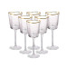 Набір з 6 келихів 350 мл, для вина із золотим обідком HP-16-22 (LG-2350684536)
