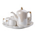 Чайний набір на 6 персон із заварювальним чайником та порцелянаовою підставкою Білий HP-15-7 (LG-2350684547) Чайний набір на 6 персон із заварювальним чайником та порцелянаовою підставкою Білий HP-15-7 (LG-2350684547)
