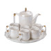 Чайний набір на 6 персон із заварювальним чайником та порцелянаовою підставкою Білий HP-15-7 (LG-2350684547) Чайний набір на 6 персон із заварювальним чайником та порцелянаовою підставкою Білий HP-15-7 (LG-2350684547)