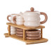Чайний сервіз на 6 персон з 2-ярусною бамбуковою підставкою HP-15-20 (LG-2350684558)