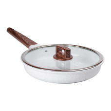 Алюмінієва сковорода 2,7 л з керамічним покриттям антипригарним Ø 28 см біла MGC HP-4-467 (LG-2358506251)