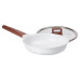 Алюмінієва сковорода з керамічним покриттям антипригарним 2 л Ø 24 см біла MGC HP-4-466 (LG-2358506260)