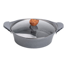 Алюмінієва каструля Ø 30 см Мармур з антипригарним покриттям сірий MGC HP-4-413G (LG-2358506282)