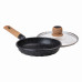 Мармурова алюмінієва сковорода з антипригарним покриттям Ø 22 см чорна MGC HP-4-422B (LG-2358506302)