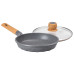 Алюмінієва сковорода 1,8 л з мармуровим антипригарним покриттям Ø 24 см сіра MGC HP-4-423G (LG-2358506304)