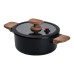 Алюмінієва каструля з керамічним покриттям антипригарним 2.5 л Ø 20 см чорний MGC HP-4-452B (LG-2358506367)