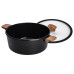 Алюмінієва каструля з керамічним покриттям антипригарним 7.7 л Ø 30 см чорна MGC HP-4-455B (LG-2358506373)
