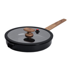 Алюмінієва сковорода з керамічним покриттям антипригарним 3,2 л Ø 28 см чорна MGC HP-4-459B (LG-2358506381)