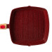 Алюмінієва сковорода-гриль 28 см зі скляною кришкою Square Red MGC HP-4-462R (LG-2358506389)