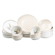 Столовий сервіз на 6 персон порцелянаовий рожевий HP23414 (LG-2183918598) Столовий сервіз на 6 персон порцелянаовий рожевий HP23414 (LG-2183918598)