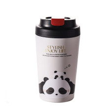 Термочашка Panda з порцелянаовою колбою 380 мл Чорна HP-14-12B (LG-2394098849)