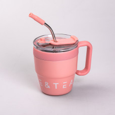 Термочашка Coffee & Tea з трубочкою рожева (LG-2394098878)