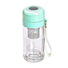 Термос скляний Hexagram із подвійними стінками та заварником 240 мл зелений (LG-2394098908) Термос скляний Hexagram із подвійними стінками та заварником 240 мл зелений (LG-2394098908)