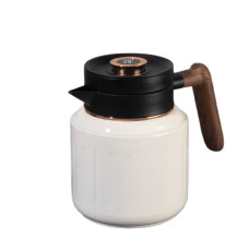 Чайник термос з індикатором температури та заварником 1 л білий (LG-2394098923)