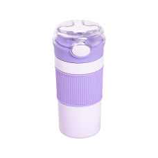 Термочашка з трубочкою 400 мл бузкова HPGM3001V (LG-2028431714)