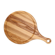 Обробна дерев'яна дошка з круглою основою 30 см ясен (LG-C19W300450)
