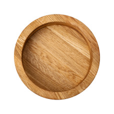 Дерев'яна миска для подачі 25 см глибока з дуба (LG-B2W250206)