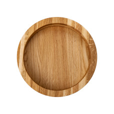 Дерев'яна миска для подачі 22 см глибока з дуба (LG-B2W220180)