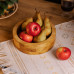 Дерев'яна миска для подачі 22 см глибока з дуба (LG-B2W220180)
