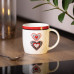 Чашка фарфоровая 400 (мл) с сердечками для чая и кофе Lugi RX-N240147W