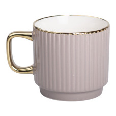 Чашка фарфоровая с золотым ободком и золотой ручкой 300 (мл) Кремовая RX-N231129CR Чашка фарфоровая с золотым ободком и золотой ручкой 300 (мл) Кремовая RX-N231129CR