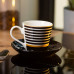 фарфоровая чашка с черным блюдцем 200 мл RX-N24708B
